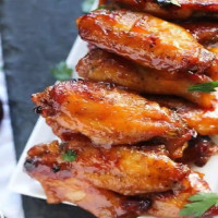 Jollof rice with plantain and turkey wing